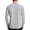 imageRoadbox Mens UPF 50 Swim Rash Guard Long Sleeve UV Sun Protection SPF Water Shirts Quick Dry for Outdoor Fishing Hiking Light Gray