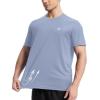 imageRoadbox Mens Workout Shirts Short Sleeve Quick Dry Athletic Running TShirt UPF 50 UV Sun Protection Sports Gym Tee TopsBlue Gray