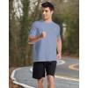 imageRoadbox Mens Workout Shirts Short Sleeve Quick Dry Athletic Running TShirt UPF 50 UV Sun Protection Sports Gym Tee TopsBlue Gray