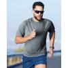 imageRoadbox Swim Shirts Short Sleeve for Men Sun Protection UPF 50 Fishing Rash Guard UV Gym Workout Shirt for Running OutdoorDark Flower Grey
