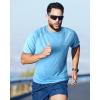 imageRoadbox Swim Shirts Short Sleeve for Men Sun Protection UPF 50 Fishing Rash Guard UV Gym Workout Shirt for Running OutdoorLight Blue