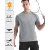 imageRoadbox Swim Shirts Short Sleeve for Men Sun Protection UPF 50 Fishing Rash Guard UV Gym Workout Shirt for Running OutdoorLight Gray