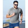 imageRoadbox Swim Shirts Short Sleeve for Men Sun Protection UPF 50 Fishing Rash Guard UV Gym Workout Shirt for Running OutdoorLight Gray