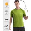 imageRoadbox Swim Shirts Short Sleeve for Men Sun Protection UPF 50 Fishing Rash Guard UV Gym Workout Shirt for Running OutdoorLime Green