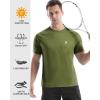 imageRoadbox Swim Shirts Short Sleeve for Men Sun Protection UPF 50 Fishing Rash Guard UV Gym Workout Shirt for Running OutdoorOlive Green