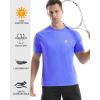 imageRoadbox Swim Shirts Short Sleeve for Men Sun Protection UPF 50 Fishing Rash Guard UV Gym Workout Shirt for Running OutdoorPurple