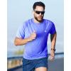 imageRoadbox Swim Shirts Short Sleeve for Men Sun Protection UPF 50 Fishing Rash Guard UV Gym Workout Shirt for Running OutdoorPurple