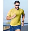 imageRoadbox Swim Shirts Short Sleeve for Men Sun Protection UPF 50 Fishing Rash Guard UV Gym Workout Shirt for Running OutdoorYellow