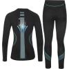 imageRoadbox Thermal Underwear for Women  Long Johns Fleece Lined Top ampamp Bottom Sets Skiing Base Layer Cold Weather WinterBalck Blue