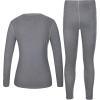 imageRoadbox Thermal Underwear for Women  Long Johns Fleece Lined Top ampamp Bottom Sets Skiing Base Layer Cold Weather WinterGray