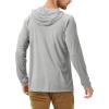 imageRoadbox UPF 50 Fishing Shirts for Men Long Sleeve UV Sun Protection Hoodie Outdoor Hiking Running Swimming Rash Guard2 Packblackgray