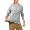 imageRoadbox UPF 50 Fishing Shirts for Men Long Sleeve UV Sun Protection Hoodie Outdoor Hiking Running Swimming Rash Guard2 Packblackgray