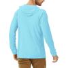 imageRoadbox UPF 50 Fishing Shirts for Men Long Sleeve UV Sun Protection Hoodie Outdoor Hiking Running Swimming Rash GuardNo Thumb Holeaqua Green