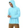 imageRoadbox UPF 50 Fishing Shirts for Men Long Sleeve UV Sun Protection Hoodie Outdoor Hiking Running Swimming Rash GuardNo Thumb Holeaqua Green