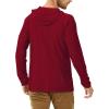 imageRoadbox UPF 50 Fishing Shirts for Men Long Sleeve UV Sun Protection Hoodie Outdoor Hiking Running Swimming Rash GuardNo Thumb Holebeet Red