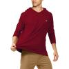 imageRoadbox UPF 50 Fishing Shirts for Men Long Sleeve UV Sun Protection Hoodie Outdoor Hiking Running Swimming Rash GuardNo Thumb Holebeet Red