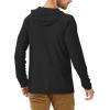 imageRoadbox UPF 50 Fishing Shirts for Men Long Sleeve UV Sun Protection Hoodie Outdoor Hiking Running Swimming Rash GuardNo Thumb Holeblack