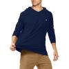 imageRoadbox UPF 50 Fishing Shirts for Men Long Sleeve UV Sun Protection Hoodie Outdoor Hiking Running Swimming Rash GuardNo Thumb Holedark Blue