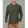 imageRoadbox UPF 50 Fishing Shirts for Men Long Sleeve UV Sun Protection Hoodie Outdoor Hiking Running Swimming Rash GuardNo Thumb Holedark Green