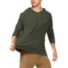 imageRoadbox UPF 50 Fishing Shirts for Men Long Sleeve UV Sun Protection Hoodie Outdoor Hiking Running Swimming Rash GuardNo Thumb Holedark Green