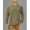 imageRoadbox UPF 50 Fishing Shirts for Men Long Sleeve UV Sun Protection Hoodie Outdoor Hiking Running Swimming Rash GuardNo Thumb Holekhaki