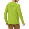imageRoadbox UPF 50 Fishing Shirts for Men Long Sleeve UV Sun Protection Hoodie Outdoor Hiking Running Swimming Rash GuardNo Thumb Holelime Green
