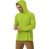 imageRoadbox UPF 50 Fishing Shirts for Men Long Sleeve UV Sun Protection Hoodie Outdoor Hiking Running Swimming Rash GuardNo Thumb Holelime Green