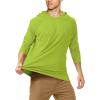 imageRoadbox UPF 50 Fishing Shirts for Men Long Sleeve UV Sun Protection Hoodie Outdoor Hiking Running Swimming Rash GuardNo Thumb Holelime Green