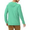 imageRoadbox UPF 50 Fishing Shirts for Men Long Sleeve UV Sun Protection Hoodie Outdoor Hiking Running Swimming Rash GuardNo Thumb Holemint Green