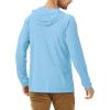 imageRoadbox UPF 50 Fishing Shirts for Men Long Sleeve UV Sun Protection Hoodie Outdoor Hiking Running Swimming Rash GuardNo Thumb Holepale Blue