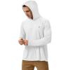 imageRoadbox UPF 50 Fishing Shirts for Men Long Sleeve UV Sun Protection Hoodie Outdoor Hiking Running Swimming Rash GuardNo Thumb Holewhite