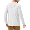imageRoadbox UPF 50 Fishing Shirts for Men Long Sleeve UV Sun Protection Hoodie Outdoor Hiking Running Swimming Rash GuardNo Thumb Holewhite