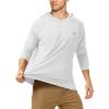 imageRoadbox UPF 50 Fishing Shirts for Men Long Sleeve UV Sun Protection Hoodie Outdoor Hiking Running Swimming Rash GuardNo Thumb Holewhite