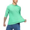 imageRoadbox UPF 50 Fishing Shirts for Men Long Sleeve UV Sun Protection Hoodie Outdoor Hiking Running Swimming Rash GuardThumb Holemint Green