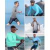 imageRoadbox UPF 50 Sun Shirts for Men UV Protection Long Sleeve Swim Shirt Lightweight Rash Guard for Fishing Hiking Running2 Pack  Cation Greenblue