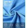 imageRoadbox UPF 50 Sun Shirts for Men UV Protection Long Sleeve Swim Shirt Lightweight Rash Guard for Fishing Hiking RunningLight Blue