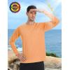 imageRoadbox UPF 50 Sun Shirts for Men UV Protection Long Sleeve Swim Shirt Lightweight Rash Guard for Fishing Hiking RunningOrange