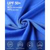 imageRoadbox UPF 50 Sun Shirts for Men UV Protection Long Sleeve Swim Shirt Lightweight Rash Guard for Fishing Hiking RunningRoyal Blue
