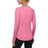 imageRoadbox Womens Long Sleeve UV Sun Shirts UPF 50 Workout Swim Rash Guard Tops2 Packturquoise rose Pink