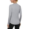 imageRoadbox Womens Long Sleeve UV Sun Shirts UPF 50 Workout Swim Rash Guard TopsLong Sleeve Light Gray