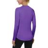 imageRoadbox Womens Long Sleeve UV Sun Shirts UPF 50 Workout Swim Rash Guard TopsLong Sleeve Roland Purple