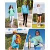 imageRoadbox Womens Sun Protection Hoodie UPF 50 Long Sleeve Hiking Fishing Hooded Shirt UV Rash Guard for WomenGreen