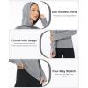 imageRoadbox Womens Sun Protection Hoodie UPF 50 Long Sleeve Hiking Fishing Hooded Shirt UV Rash Guard for WomenLight Gray