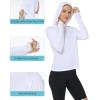 imageRoadbox Womens Sun Protection Hoodie UPF 50 Long Sleeve Hiking Fishing Hooded Shirt UV Rash Guard for WomenWhite