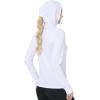 imageRoadbox Womens Sun Protection Hoodie UPF 50 Long Sleeve Hiking Fishing Hooded Shirt UV Rash Guard for WomenWhite