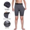 imageRoadbox Youth Boys Compression Shorts  Spandex Athletic Kids Running Compression Underwear for Basketball Baseball SoccerGrey