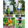 imageRoadbox Youth Boys Compression Shorts  Spandex Athletic Kids Running Compression Underwear for Basketball Baseball SoccerGrey