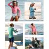 imageSizeL 2 Pack Womens Long Sleeve UV Sun Shirts UPF 50 Workout Swim Rash Guard Tops