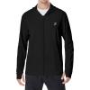 imageMens UPF 50 Sun Shirt Lightweight Moisture Wicking Full Zip Fishing Hoodie Hiking Jacket with Pockets and ThumbholesBlack