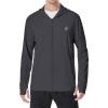 imageMens UPF 50 Sun Shirt Lightweight Moisture Wicking Full Zip Fishing Hoodie Hiking Jacket with Pockets and ThumbholesDark Gray